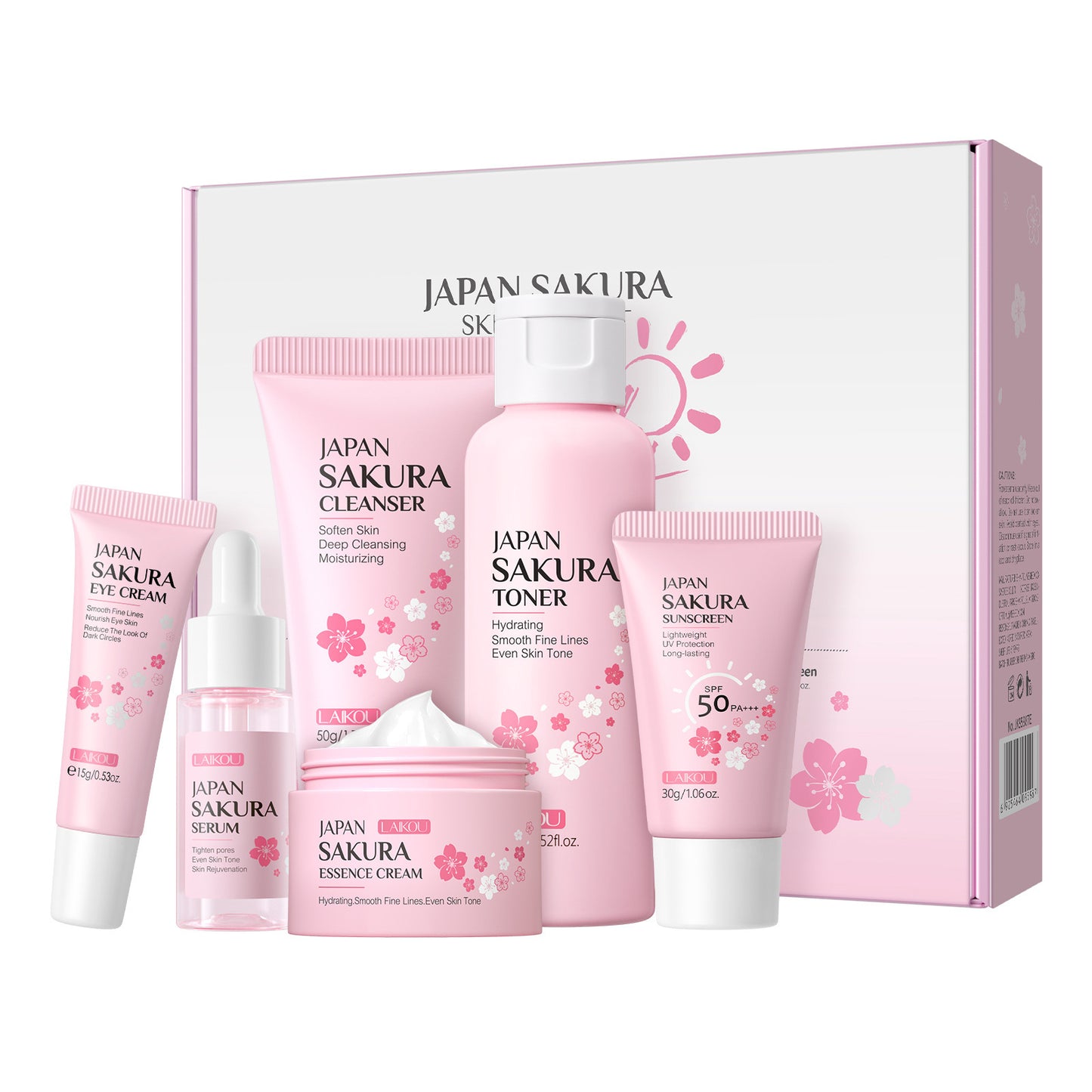 Le Nouveau Sakura Ensemble de soins de la peau aux fleurs de cerisier