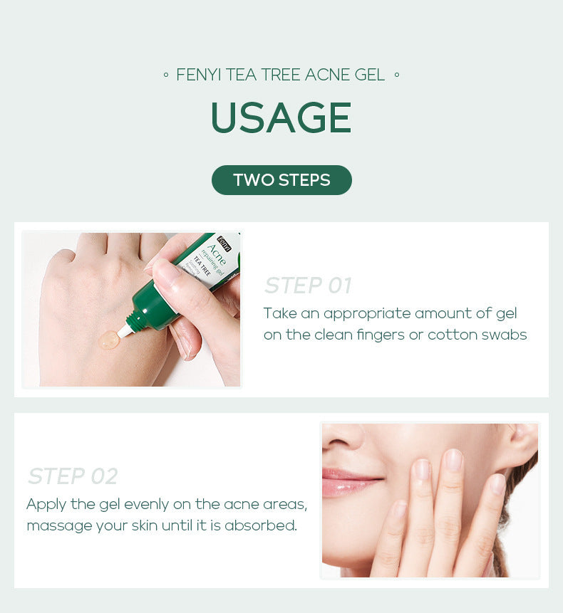 Gel réparateur pour l'acné au Tea Tree - Nettoie et hydrate